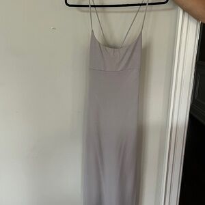 Aritzia Light Gray Maxi Dress with Spaghetti Straps